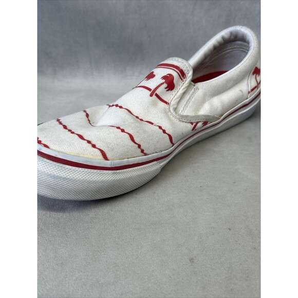 In-N-Out Burger Slip On Canvas Shoes Mens US 7 UK 6 White and Red Palm Trees - Picture 12 of 16